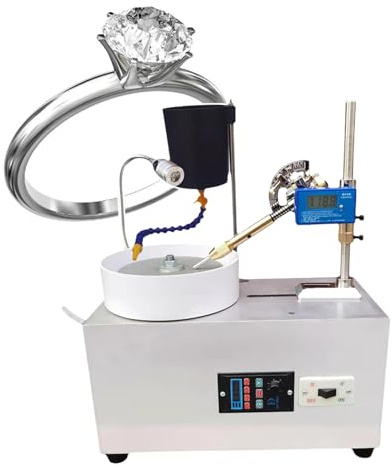 DFYOZX Pulidora de Esmerilado de Jade de 180 W, Velocidad de rotación Ajustable de 0-3000 RPM, diámetro de la muela abrasiva de 6 Pulgadas, con manipulador mecánico preciso (220 V)