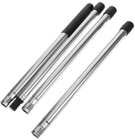 NUOBESTY Limpiador de Canalones con Mango Extensible Herramienta de Limpieza de Tejados para Retirar y Residuos Suelo Compatible con Techos Planos y Pendientes Plata