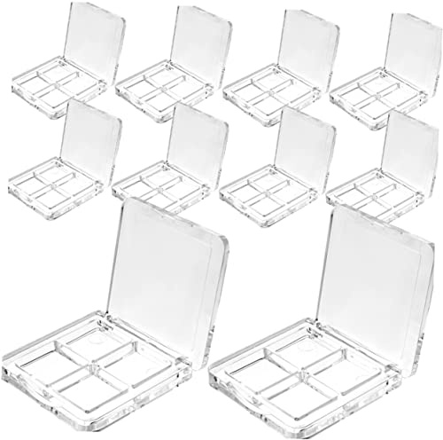 HAMPPLIES 10piezas Caja De Sombras De Ojos De Organizador De Sombras De Ojos Vacío Bandeja Transparente Para Almacenar Para Maquillaje Diy