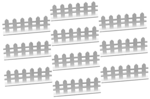 AKOOSY Lot de 20 Mini Clôtures en Bois Blanches pour Jardin Miniature, Décoration Maison de Poupée, Accessoires Micro-Paysage, Clôture Miniature en Bois pour Scènes Décoratives