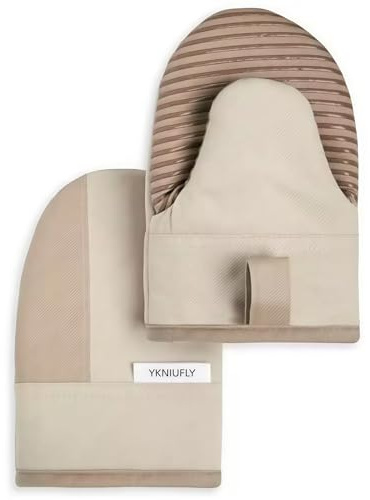 YKNIUFLY 1 Paar Ofenhandschuhe, Hitzebeständige Silikon-Küchen-Mini-Ofenhandschuhe, rutschfeste, Bequeme Aufnahme, Geeignet für Haushalt, Grill im Freien, Backgeräte.