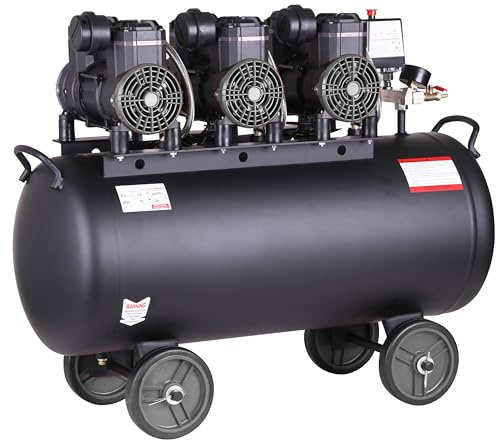 Compresor de aire profesional con certificado CE SILENCIOSO, 100 litros 3.9 cv 8 Bares