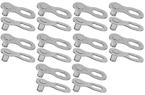 10 Pares de Eslabones de Cadena de Bicicleta de 10 Velocidades, Conector de Cadena de Bicicleta de Acero, Eslabón Faltante de Liberación Rápida para Mantenimiento y Reparación (Plata)
