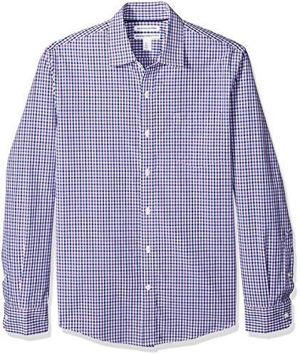 Amazon Essentials Homme Chemise en Popeline à Manches Longues, Style Décontracté, Coupe Standard