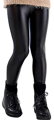 Toocool - Legging pour fille avec pantalon effet cuir Liquid Fuseaux neufs 816, Noir , 6 ans