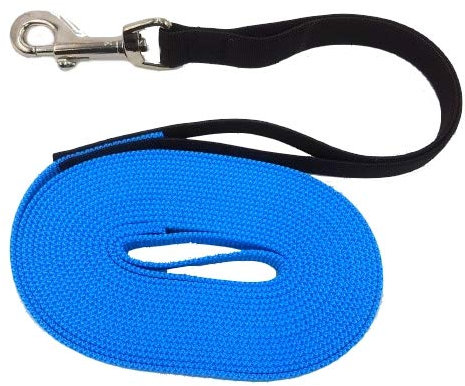 elropet Flex Fährtenleine Schleppleine mit Ruckdämpfer hellblau 25m-20mm Hundeleine