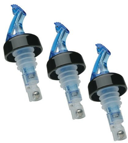 Precision Pour Measured Pourers With BUG & DUST FLAP 1-1/2 Oz BLUE Measured Pour. #1 Selling Brand- 3 Per Pack, Made entirely in the USA 1.5 oz