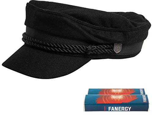 FC St. Pauli Elbsegler Schiffermütze Schwarz – Totenkopf Pin – Offizielles Merchandise – Größe 56, 58, 60 (Kopfumfang in cm)