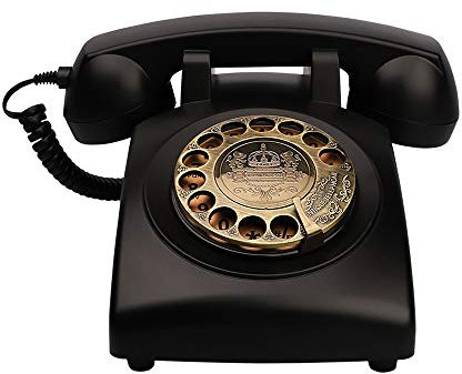 TelPal Antique Phones Corded Landline Telephone Vintage Classic Rotary Dial Home Phone of 1930s Old Fashion Business Phones Home Office Decor Landlines