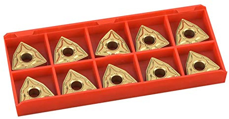 CNC Carbide Blade, 10PCS Coated CNC Inserts Carbide Insert Blade Lathe Turning Tool WNMG 432/WNMG0804 with Storage Box