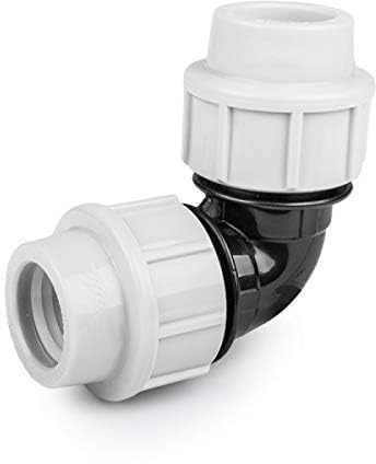 PE Rohr Verschraubung Fittings Winkel 90° für Verlegerohr Rohrwinkel (40mm)