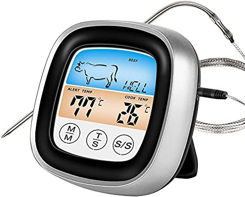 Termometro digitale per alimenti, barbecue, barbecue, termometro per carne, lettura istantanea, sonda di temperatura, forno a prova di cucina, timer termometri per zucchero e marmellata