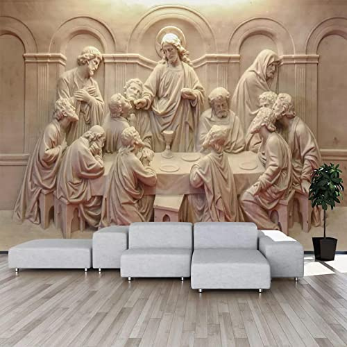 YABAOST Papier Peint Photo 3D Optique 380X360Cm Trompe L Oeil | Déco Mural Tableaux Muraux Photo Figure Sculpture Modèle Mural Décor Motif Poster Géant Stickers Muraux Optique Fond Effet