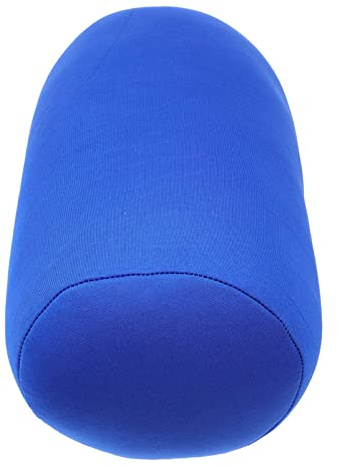 Oreiller Cervical Pratique Cylindrique Bleu pour Bureau et Déplacement | Polyester Élastique, Entretien Facile, Réutilisable, Confort Soutenu, Usage Office et Voyage