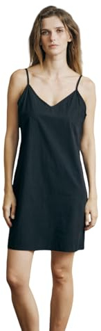 BEAUTELICATE Enaguas Mujer 100% Algodón con Correas Ajustables Combinación Interior para Vestido （Nergo,XL）