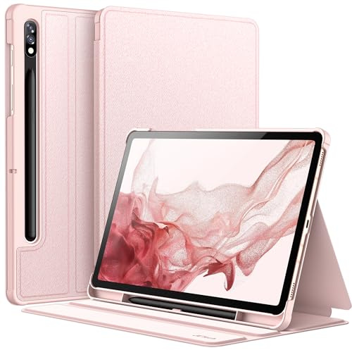 JETech Funda para Samsung Galaxy Tab S8/S7 11 (2022/2020), Pinkgold | Para 2022/2020 Modelo, Soporte Multiángulo, con S Pen Soporte, Carcasa Protectora Slim, Activación/Reposo Automático