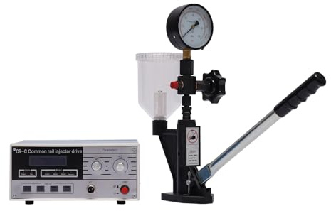 AUYART Common-Rail-Einspritzdüsenprüfgerät & S60H Einspritzdüsenprüfgerät,600 bar & 0 bis 8000 PSI Professionelle CRC Multifunction Diesel Common Rail Injector Tester Für Fahrzeuge mit Dieselmotor