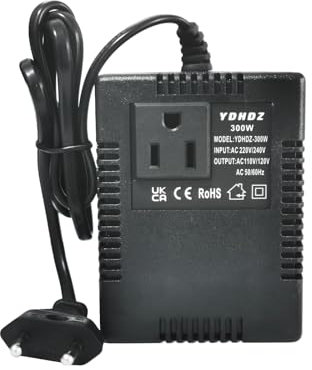 Adattatore da 300 W, 220 V a 110 V, trasformatore di tensione europeo, trasformatore di potenza (EU – 220 V a 110 V)