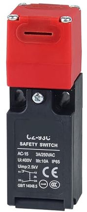 Interrupteur de voyage Vertical 1A1B NO-NC, Type de porte électrique, interrupteur de voyage de sécurité CZ-93C, interrupteur d'alimentation, verrouillage supplémentaire, 1 pièces(Switch with Key 2)
