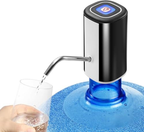 Bomba de botella de agua, dispensador automático de botellas de agua potable, carga USB con manguera de 50 cm, apto para cocina, hogar, oficina, camping