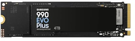 Samsung 990 EVO Plus - 4TB PCIe Gen4. X4, Gen5. X2 NVMe 2.0 - M.2 Internal SSD, Speed up to 7,250 MBs, Updated Storage for PCs, HMB Technology and Smart Turbowriting