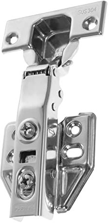 FOYTOKI Stainless Steel Concealed Hinge Self-Closing Cabinet Door Hinges Durable Steel for Kitchen Bathroom Easy Installation Damping Module Anti Design for Use