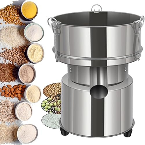 Automatic Electric Vibrating Sieve,Vibration Frequency 1350n/Min, for Powder Particles Liquid, Automatic Powder Sifter Machine Countertop,Electric Sieve Shaker for Flour