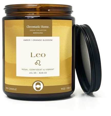 Leo gifts para women, Candelas Zodiaco 9oz con 50hr de quema, Regalos para Cumpleaños en Julio y Agosto