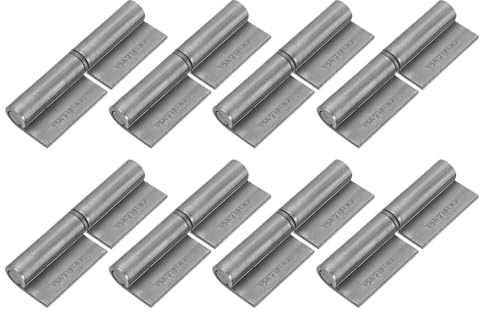sourcing map Lot de 8 charnières soulevables à souder en acier avec goupille amovible, charnières amovibles pour portail en métal, porte battante, rampe de remorque
