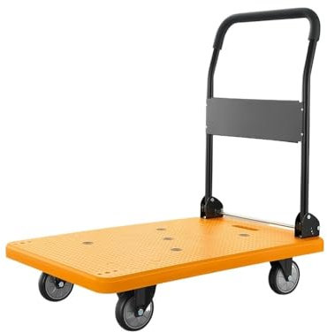 ABBNIA Carrello a pianale Carrello a pianale Ultra Silenzioso Carrello Pieghevole Carrello trasportatore Carrello Merci Carrello Portatile per carichi Pesanti a quattr