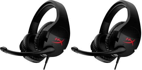 HyperX Cloud Stinger, Cuffie da Gaming, Connessione Cablata a 3,5 mm, Audio Immersivo, Telaio in Acciaio, Cuscinetti in Memory Foam Rivestiti in Similpelle, Adatto per PC e Console, Nero/Rosso