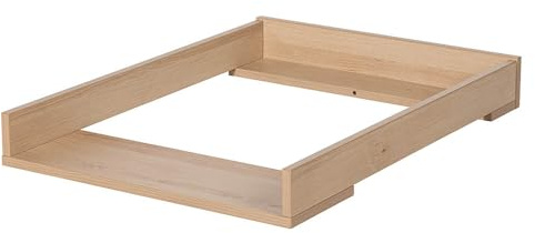 Wickelaufsatz für Kommode weiß – Holz Wickelbrett für Baby, stabil & sicher, passend für Wickelunterlage 70x50 cm, platzsparender Wickeltisch für Kinderzimmer (Braun)