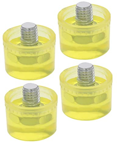 HYTROVE Replacement Rubber Hammer Head Set 25mm Shockproof Mallet Tips for Heavy-Duty Use 4pcs Sturdy Striking Heads Suitable for Workshop and Construction