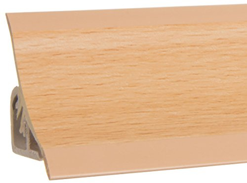 HOLZBRINK Küchenabschlussleiste Küchenleiste PVC Buche Wandabschlussleiste Arbeitsplatten 23x23mm 2 m