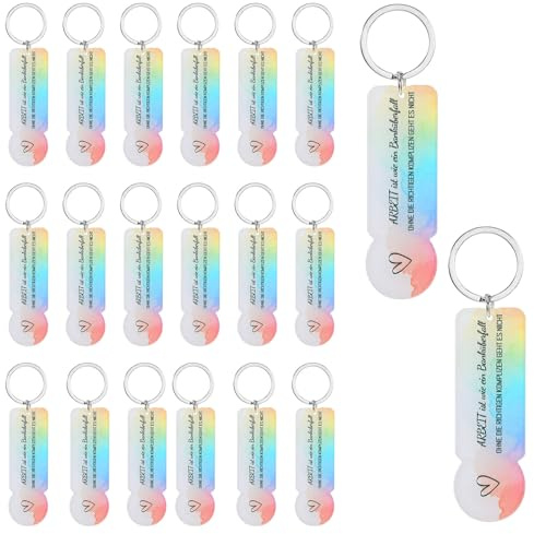 DONQTWAY Abschiedsgeschenk Kollegen Jobwechsel, 20 Stück Einkaufswagenlöser Geschenk Abschied Kollegin, 7×2,3 cm Abschiedsgeschenk Kollegin, Einkaufswagenchip Schlüsselanhänger für Abschied Kollege