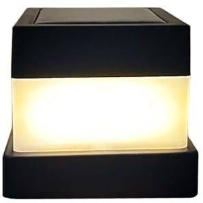 Post Light all'aperto - Cappuccio di lanterna solare impermeabile, recinzione a due colori universali e luce post tappo, copertura per lanterna quadrata di ricarica solare | Per percorso, pa