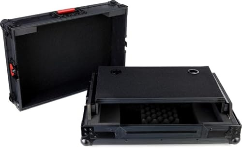 Gator Cases ONYX Series Flight Case with Upper Deck Platform for Pioneer DJ DDJ-FLX4 DJ Controller, Black Hardware, (G-ONYXUD-FLX4)