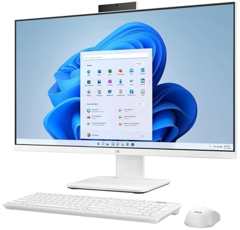 ASUS V470 All-in-One, 27” FHD Anti-Glare Touch Display, 16GB DDR5 RAM, 512GB SSD, Intel® Core™ i7-13420H Processor, Windows 11 Pro, White