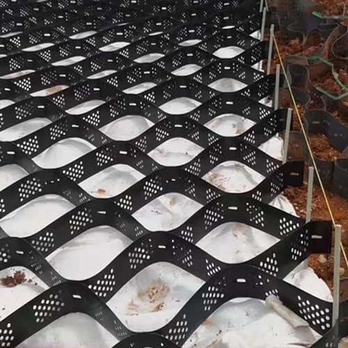 Stabilisateur de gravier extensible en nid d'abeille pour terrasses et jardins – Solution de stabilisation pliable pour les allées, les pentes et les trottoirs (taille : 5 m)