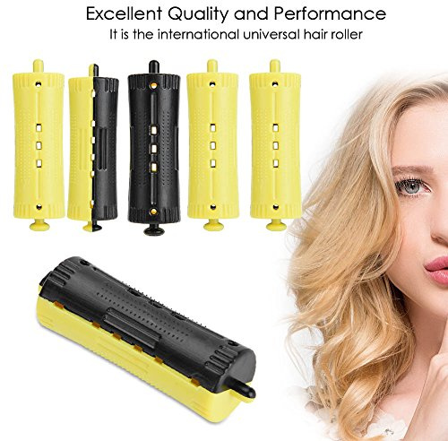 Generic 6st Hårrullar Universal Perm Stavar med Gummiband för Hårstyling Hemmasalong ABS-harts (Nummer 2 (13 X 2,9 X 1,5 cm / 5,1, 0,6 tum))