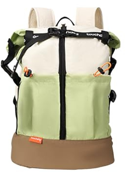 Galatée Haustier-Reisetasche, Wasserdichter Und Atmungsaktiver Haustier-Rucksack, Tragbare Tasche Mit Stoßdämpfender Bodenpolsterung Und Ausbruchsicherem Design(Grün)
