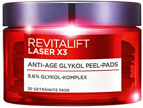 L'Oréal Paris RevitaLift Laser X3 Anti-Age Glykol Peel Pads, 30 ml