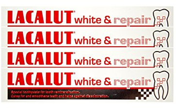 4x LACALUT white & repair Zahncreme 75 ml PZN: 04387912 Spezialzahncreme Zahnpasta