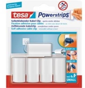 tesa Powerstrips KabelClip, weiß 4042448105745