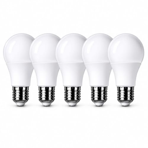 Zoneled E27 LED Lampe 8.5 W, 806 Lumen, Warmweiß 3000K, ersetzt 60 W Glühlampe, Form A60, Abstrahlwinkel 200 Grad, Energiesparend, 5er Pack