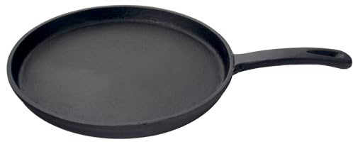 Jim Beam 10.5 Pre Seasoned Cast Iron Skillet for Grill, Gas, Oven, Electric, Induction and Glass, Black