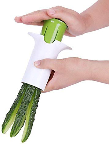 NEEVAS Vegetable Cucumber Divider Gadget Carrot Strawberry Splitter Cutting Slicer Tool