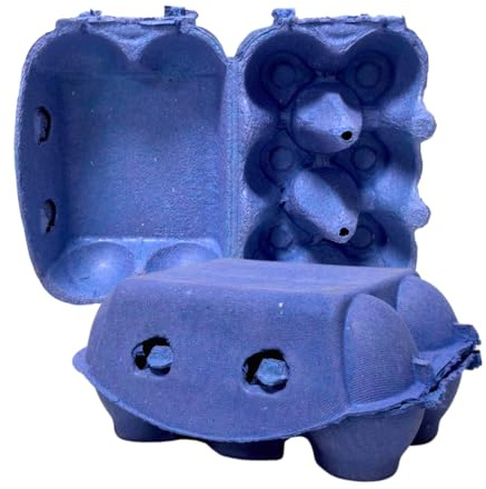 Ingbertson 115x Eierkartons blau für 6 Eier/Eierschachteln für Hühnereier ohne Aufdruck Eierpappen Eierhöcker Eierlagen Eierschachteln (115, für je 6 Eier, Ocean Blue)