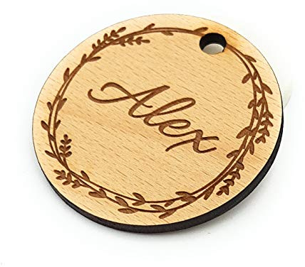Tischkarten Platzkarten Holz Namensschilder für Hochzeit Party 5 St.