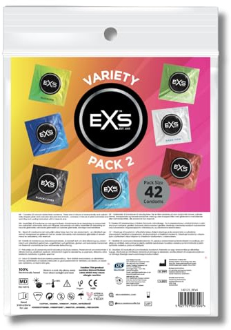 EXS | Gemischte Sortenpackung 2 | Maximieren Sie Spaß und Vergnügen | Vegan | 42 Stück